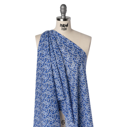 Liberty Fabrics Tana Lawn® - Mitsi Valeria Dark Blue - Cobalt and Navy Cherry Blossoms Drape