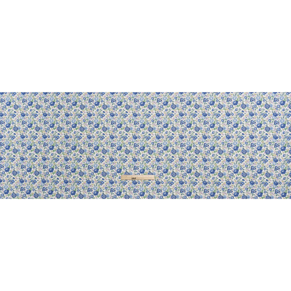 Liberty Fabrics Tana Lawn® - Felicite Blue - Blue, Pink and Mint Green Little Roses Full