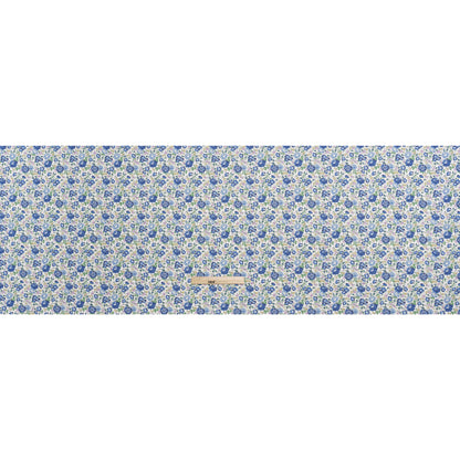 Liberty Fabrics Tana Lawn® - Felicite Blue - Blue, Pink and Mint Green Little Roses Full