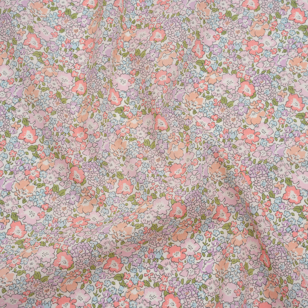 Liberty Fabrics Tana Lawn® - Michelle Light Pink - Baby Pink, Lavender and Light Blue Floral