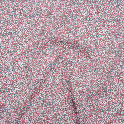 Liberty Fabrics Tana Lawn® - Michelle Eloise Bright Pink - Pink, Coral and Turquoise Little Floral Vines