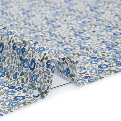 Liberty Fabrics Tana Lawn® - Michelle Eloise Blue - Blue and Olive Green Little Floral Vines