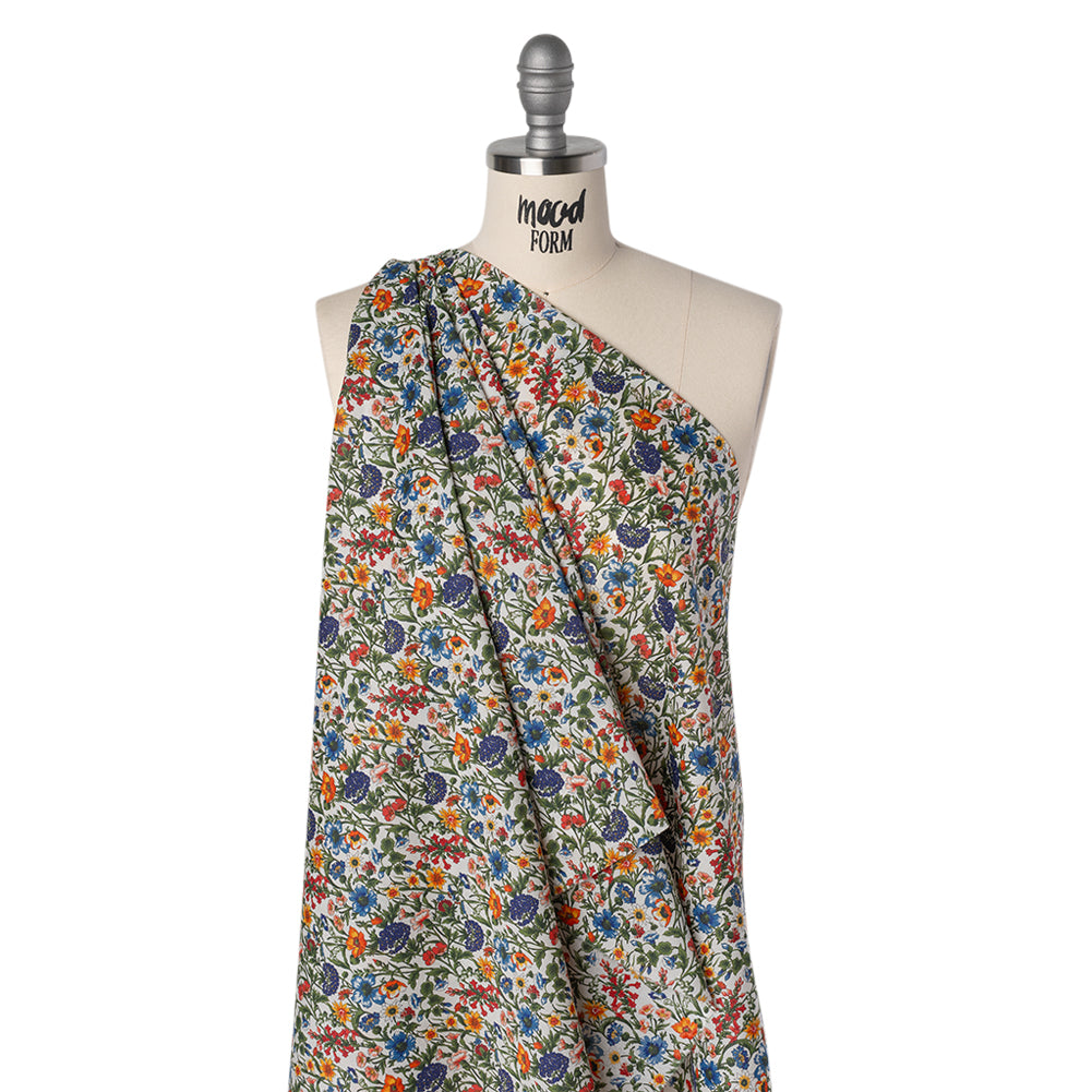 Liberty Fabrics Tana Lawn® - Rachel Multi Bright - Red, Yellow and Purple Flowers and Foliage - Drape