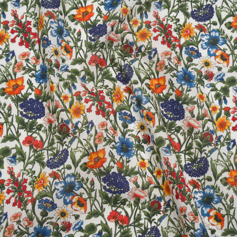 Liberty Fabrics Tana Lawn® - Rachel Multi Bright - Red, Yellow and Purple Flowers and Foliage