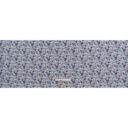 Liberty Fabrics Tana Lawn® - Rachel Blue - Indigo, Sky Blue and Lavender Flowers and Foliage