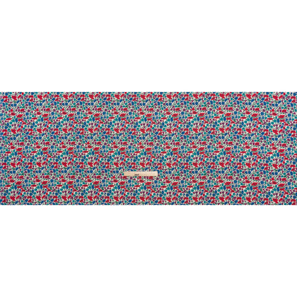 Liberty Fabrics Tana Lawn® - Poppy & Daisy Blue Turquoise - Red, Fuchsia and Bright Blue Fine Lined Illustrated Florals Full