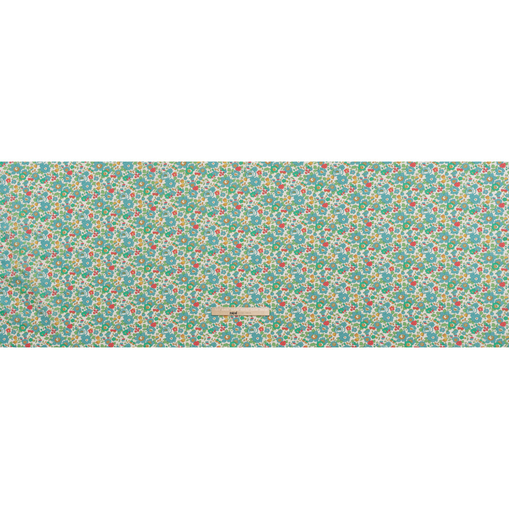 Liberty Fabrics Tana Lawn® - Betsy Blue Turquoise - Turquoise, Pink and Green Floral - Full