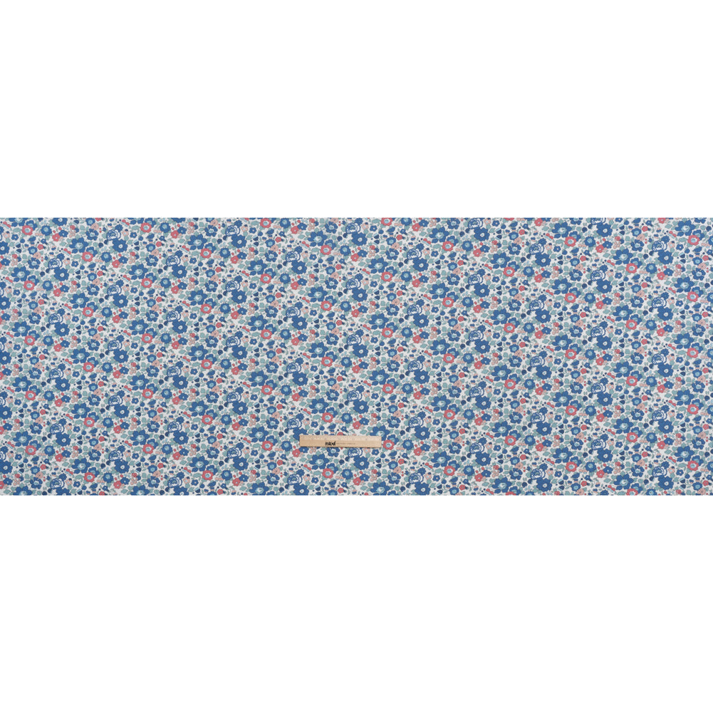 Liberty Fabrics Tana Lawn® - Betsy Blue - Country Blue, Pink and Baby Blue Floral Full