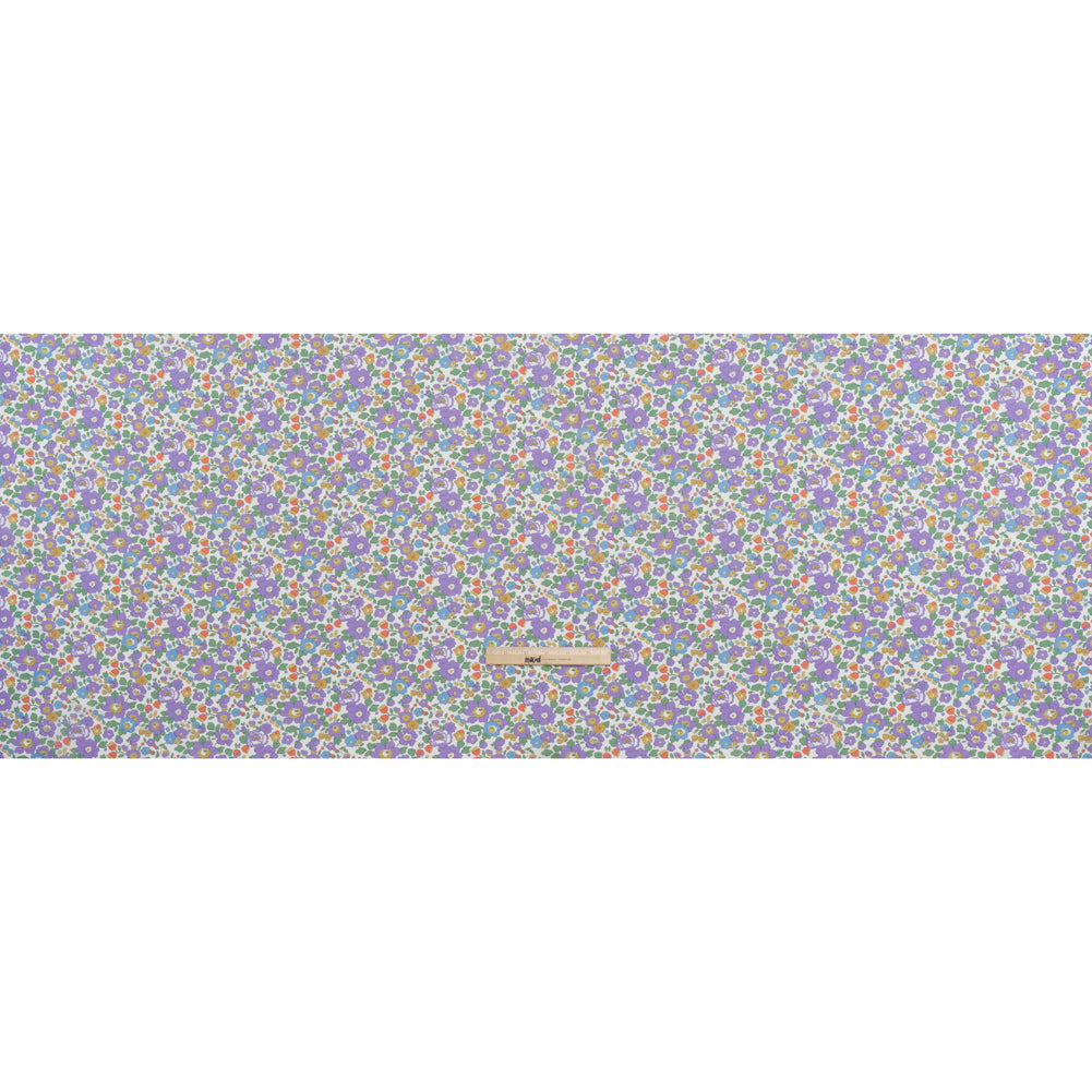 Liberty Fabrics Tana Lawn® - Betsy Purple - Lavender, Baby Blue and Emerald Green Floral - Full