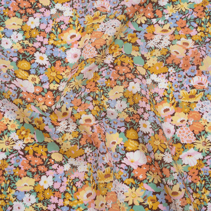 Liberty Fabrics Tana Lawn® - Thorpe Multi Pastel - Banana Yellow, Pink and Light Green Dense Floral