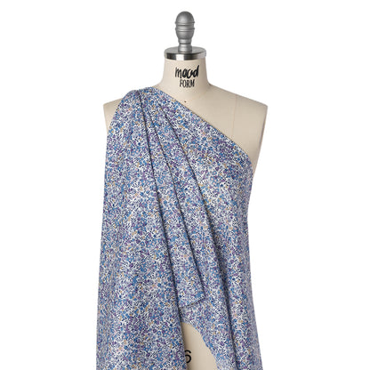 Liberty Fabrics Tana Lawn® - Wiltshire Purple - Lavender, Light Blue and Navy Leaves and Berries