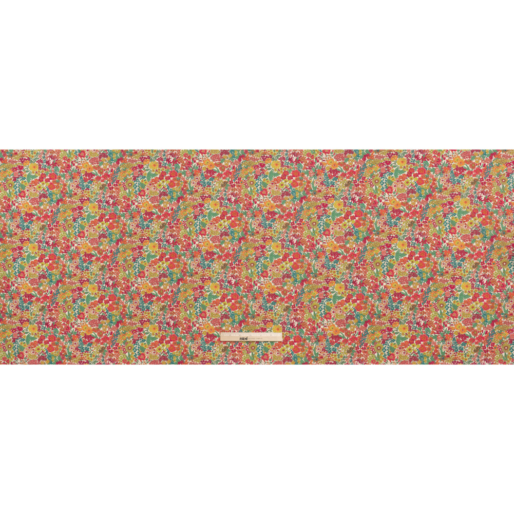 Liberty Fabrics Tana Lawn® - Margaret Annie Pink - Bright Pink, Orange and Yellow Hand Drawn Florals - Full