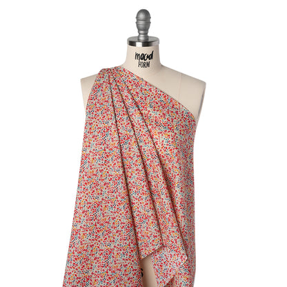 Liberty Fabrics Tana Lawn® - Phoebe Pink - Red, Pink and Blue Little Flowers