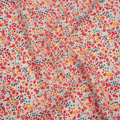 Liberty Fabrics Tana Lawn® - Phoebe Pink - Red, Pink and Blue Little Flowers