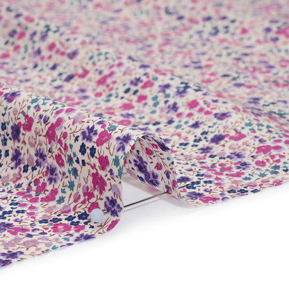 Liberty Fabrics Tana Lawn® - Phoebe Purple - Pink, Purple and Blue Little Flowers