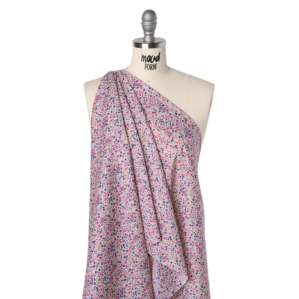 Liberty Fabrics Tana Lawn® - Phoebe Purple - Pink, Purple and Blue Little Flowers - Drape
