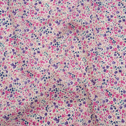 Liberty Fabrics Tana Lawn® - Phoebe Purple - Pink, Purple and Blue Little Flowers