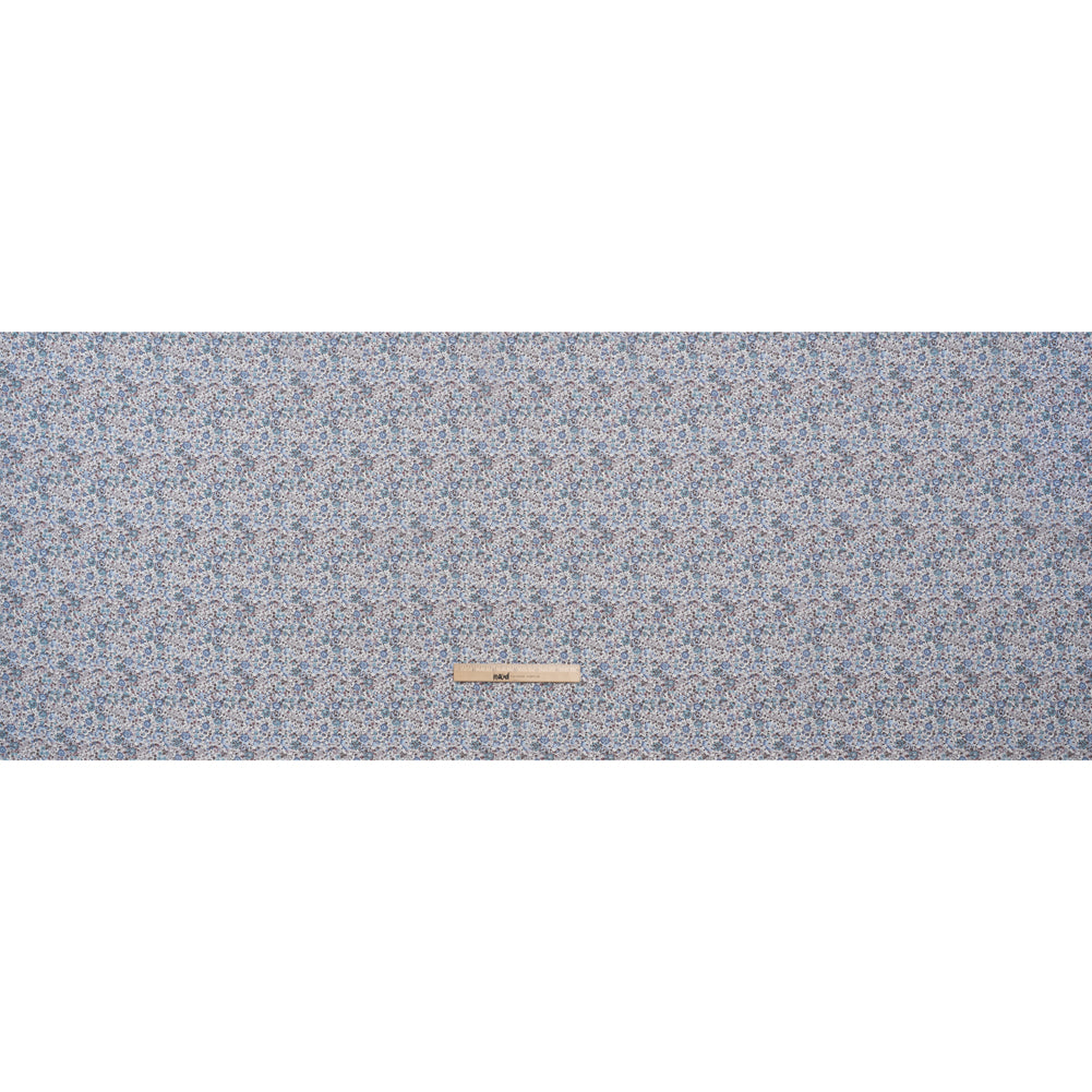 Liberty Fabrics Tana Lawn® - Emma and Georgina Light Blue - Pastel Blue, Sky and Taupe Floral - Full