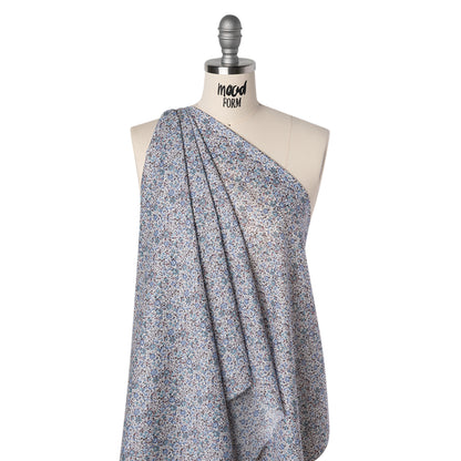 Liberty Fabrics Tana Lawn® - Emma and Georgina Light Blue - Pastel Blue, Sky and Taupe Floral