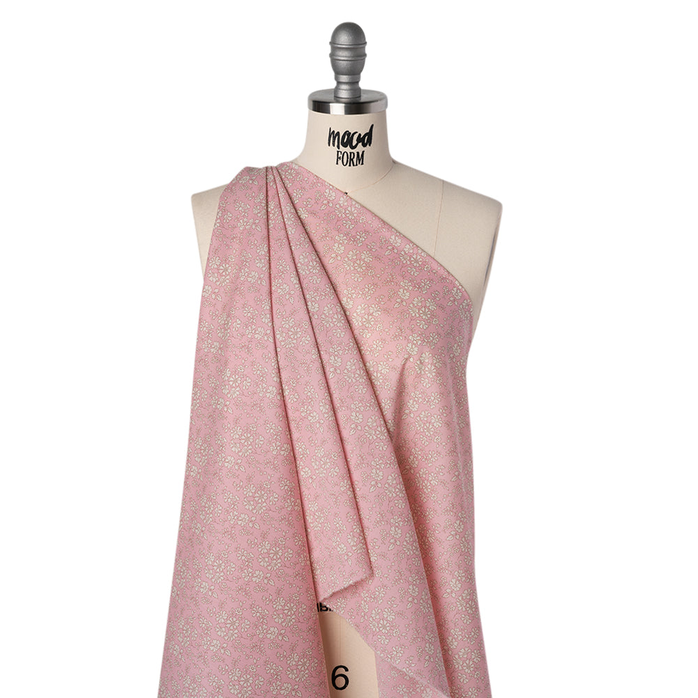 Liberty Fabrics Tana Lawn® - Capel Light Pink - Pale Pink and White Outlined Florals