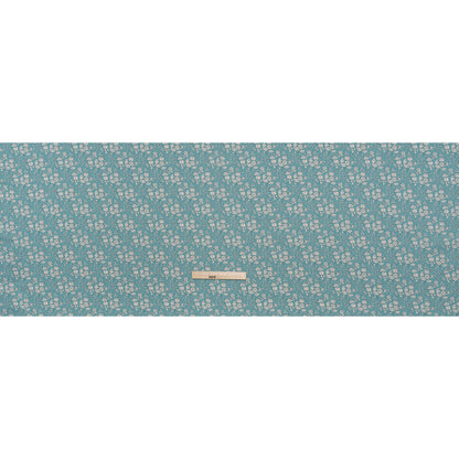 Liberty Fabrics Tana Lawn® - Capel Blue Turquoise - Aqua Blue and White Outlined Florals