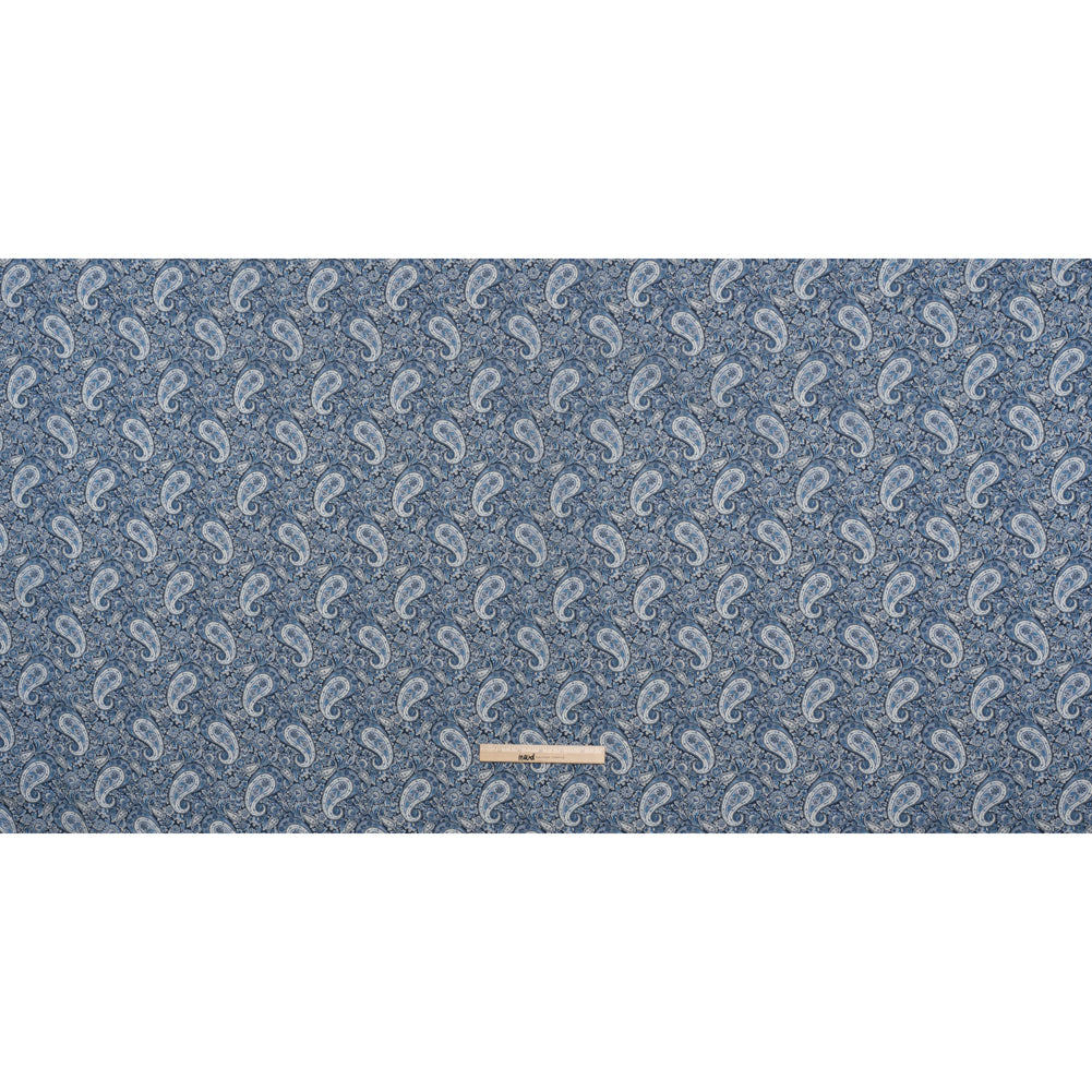 Liberty Fabrics Tana Lawn® - Lee Manor Dark Blue - Blue and White Paisley Full