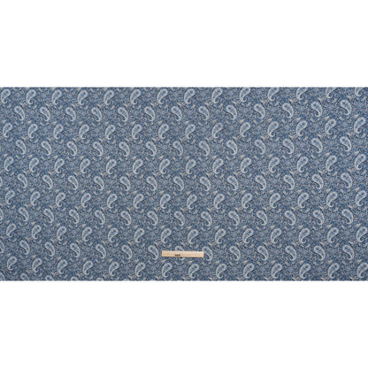 Liberty Fabrics Tana Lawn® - Lee Manor Dark Blue - Blue and White Paisley Full