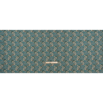 Liberty Fabrics Tana Lawn® - Lee Manor Blue Turquoise - Turquoise, Green and Orange Paisley