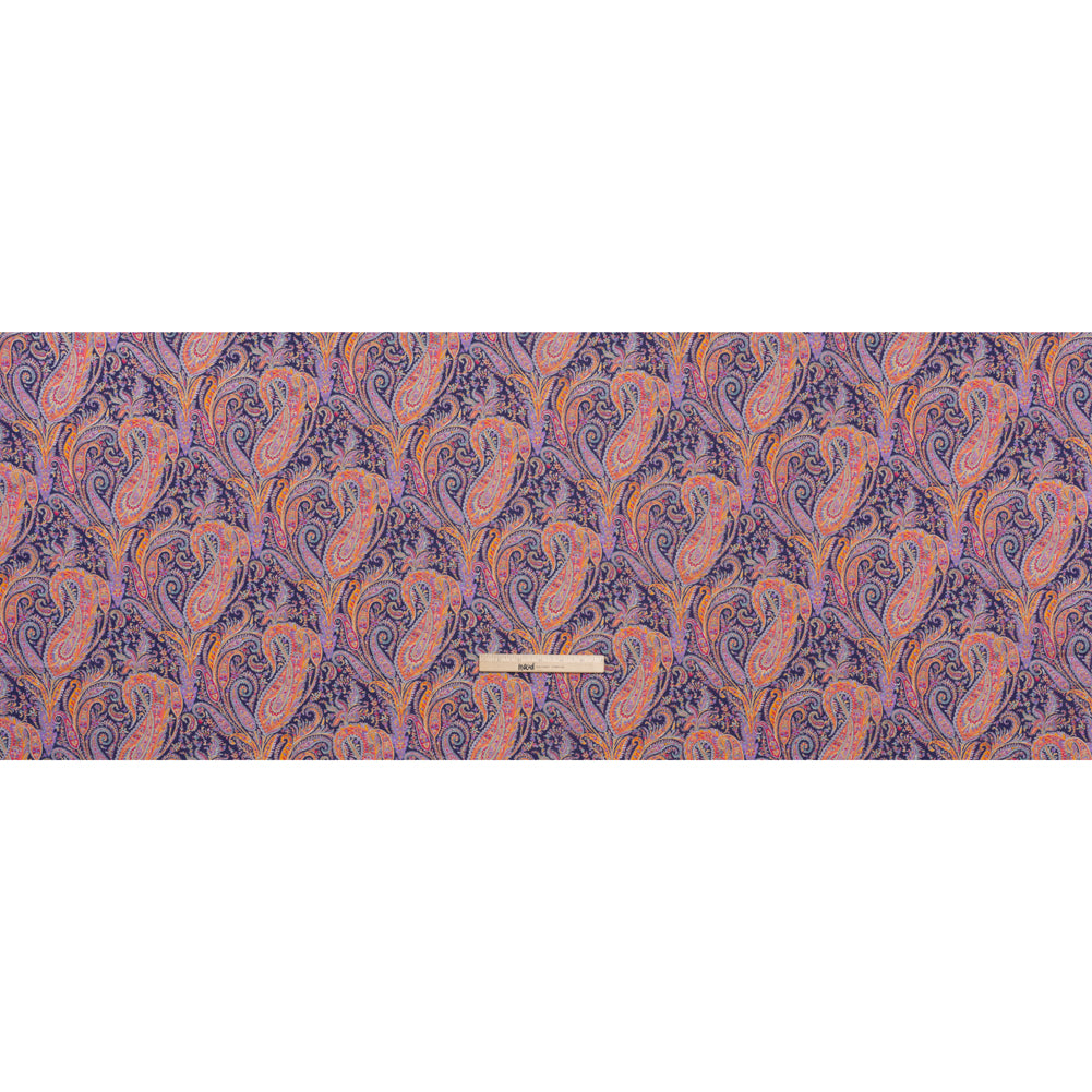 Liberty Fabrics Tana Lawn® - Felix and Isabelle Purple - Dark Purple, Pink and Orange Wild Paisley - Full