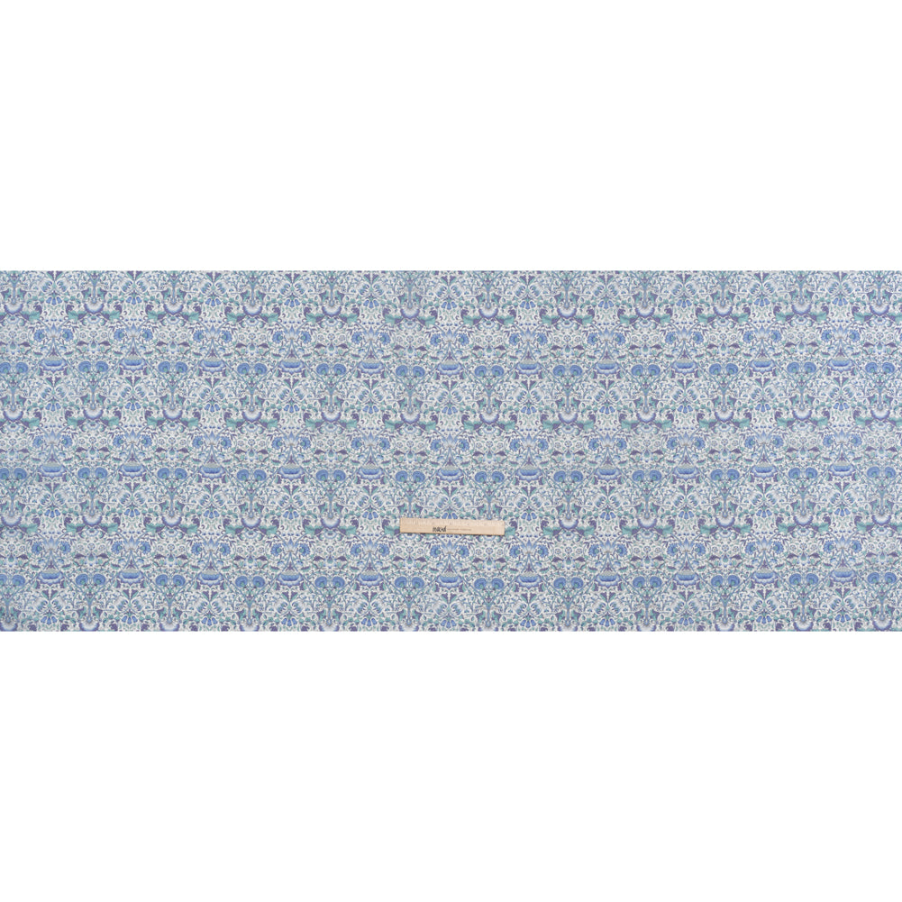 Liberty Fabrics Tana Lawn® - Lodden Blue - Sky Blue, Lavender and Mint Green Arts and Crafts Floral
