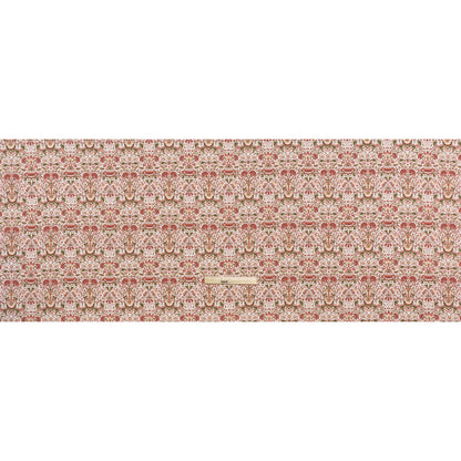Liberty Fabrics Tana Lawn® - Lodden Rust - Strawberry Red, Pink and Olive Green Arts and Crafts Floral