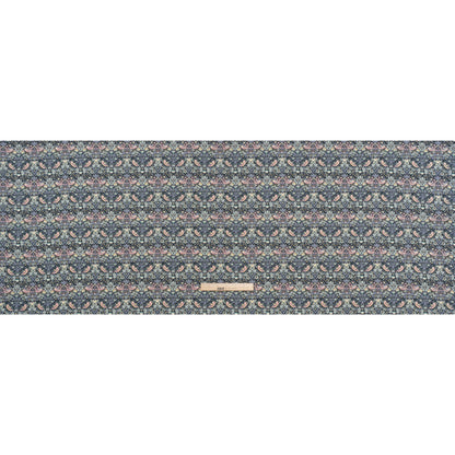 Liberty Fabrics Tana Lawn® - Strawberry Thief Gray - Charcoal, Blue and Pink Birds, Berries and Flowers Full