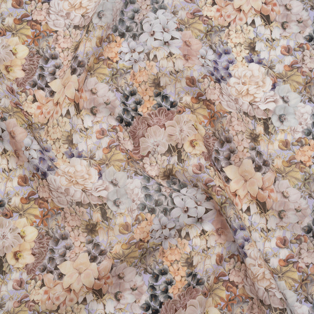 Liberty Fabrics Tana Lawn® - Painted Travels Multi Neutral - Beige, Gray and Muted Green Lush Florals