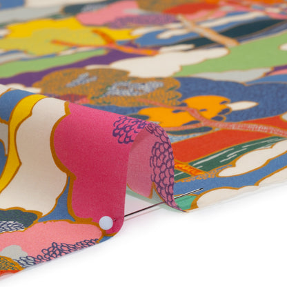 Liberty Fabrics Tana Lawn® - Prospect Road Multi Bright - Yellow, Blue and Red Tree Filled Landscape