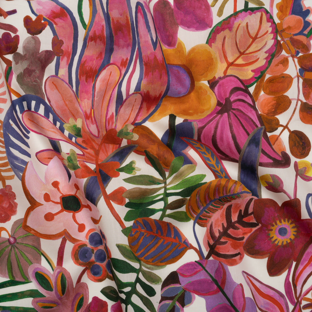Liberty Fabrics Tana Lawn® - Jungle Trip Multi Bright - Pink, Purple and Green Tropical Plants