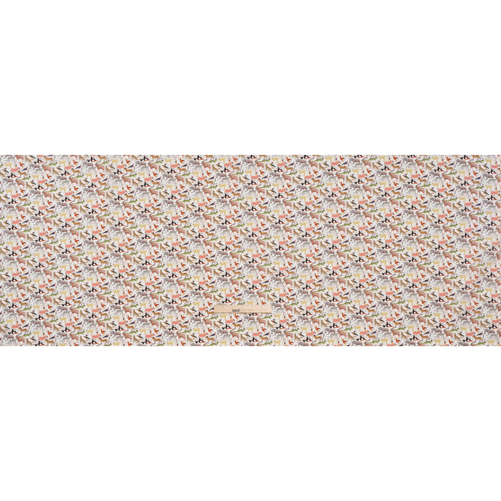 Liberty Fabrics Tana Lawn® - Quey 2 Multi Pastel - Brown, Green and Yellow Animals with Clothes - Full