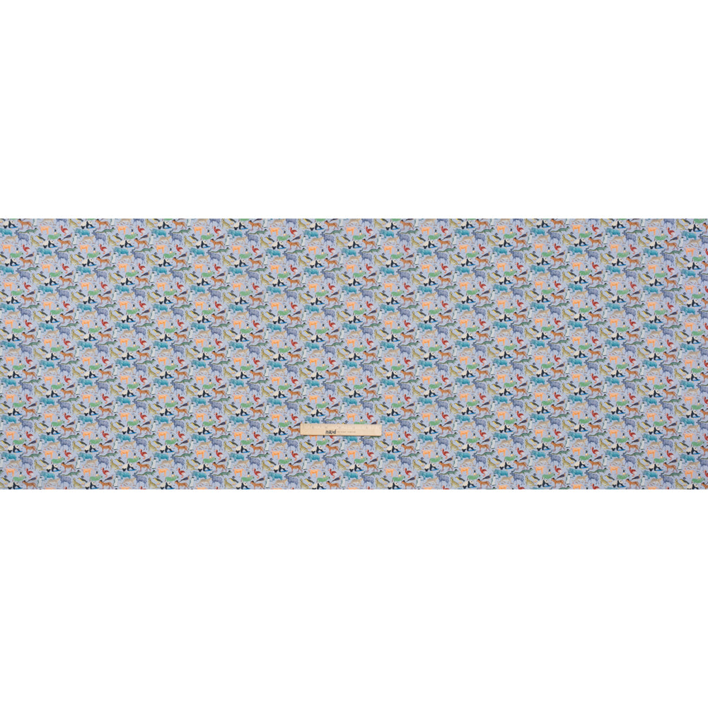 Liberty Fabrics Tana Lawn® - Quey 2 Multi Bright - Blue, Yellow and Green Animals with Clothes - Full