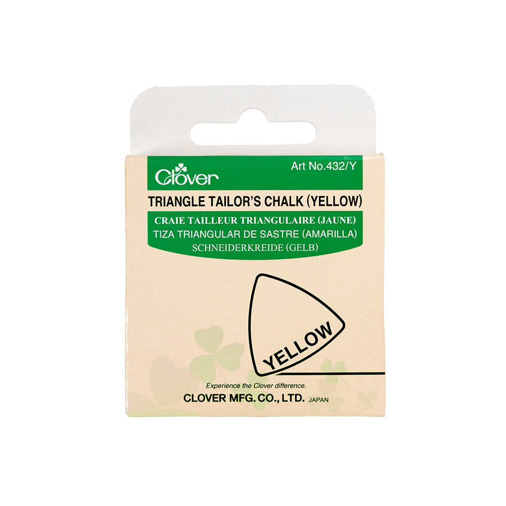 Clover Triangle Tailor's Chalk - Yellow