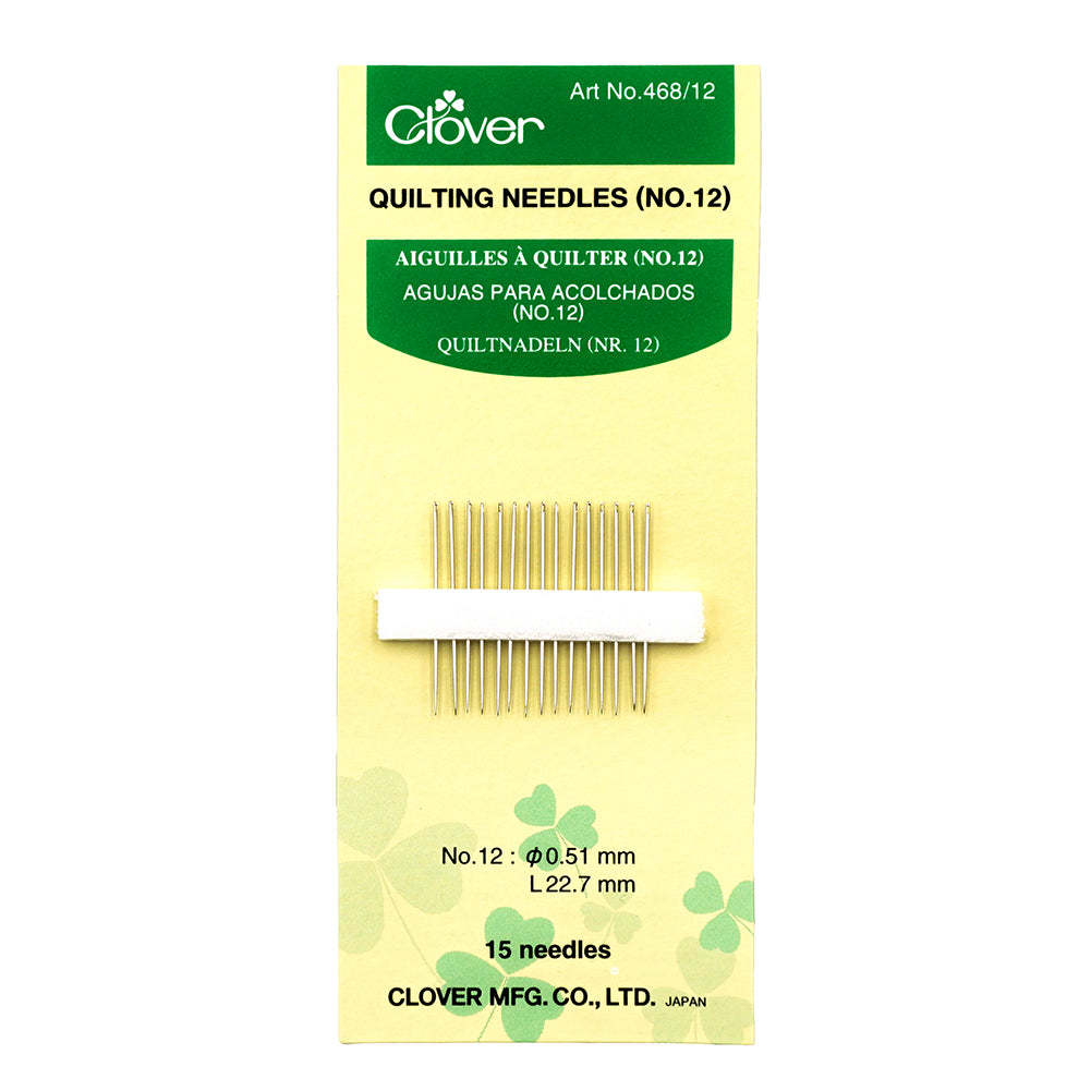 Clover Quilting Needles - Size 12 - 15 ct