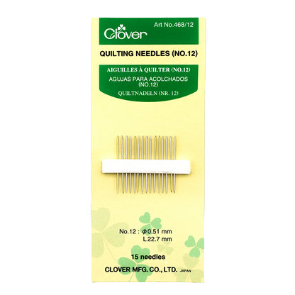Clover Quilting Needles - Size 12 - 15 ct