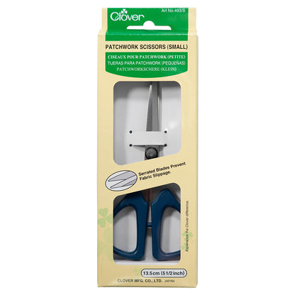 Clover Small Patchwork Scissors with Serrated Blades - 5.25" Folded