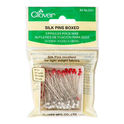 Clover Silk Pins Box - 100 ct