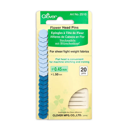 Clover Flower Head Pins - Fine - 20 ct Folded