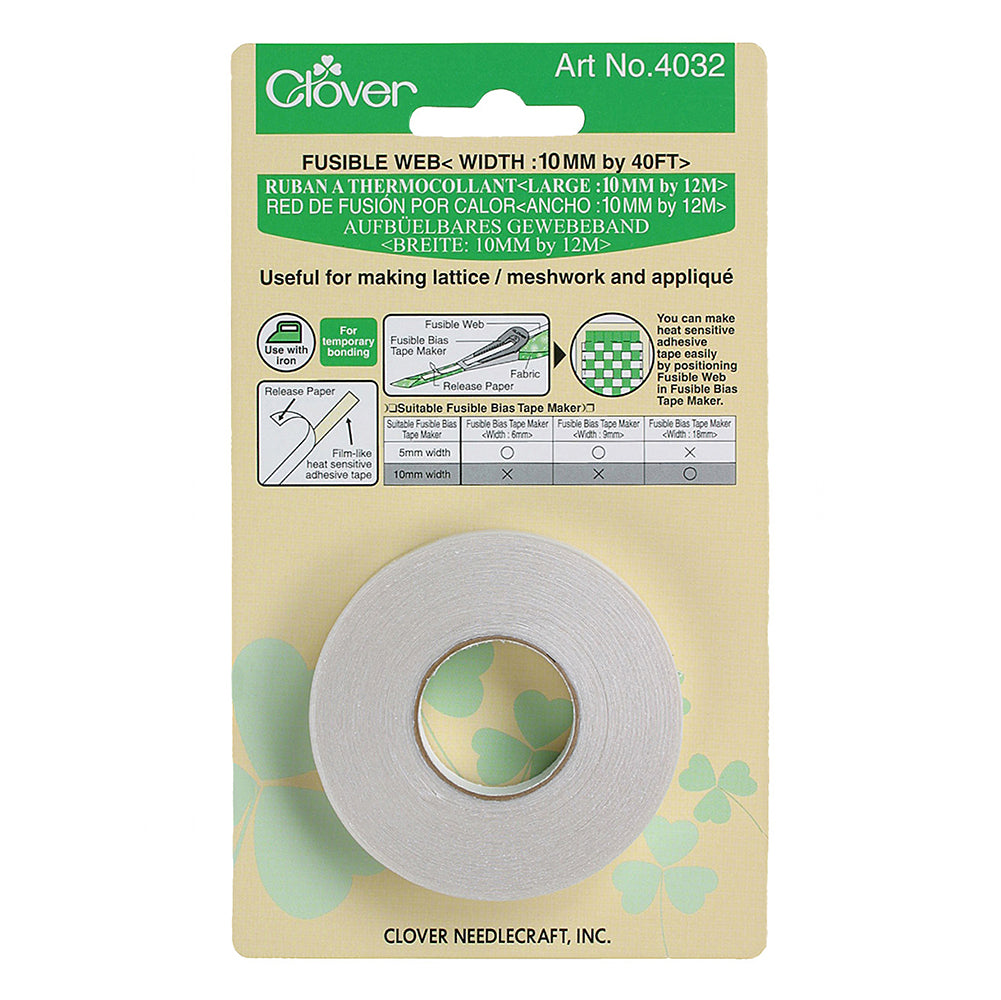 Clover Fusible Web Tape - 10mm/0.375" x 40ft