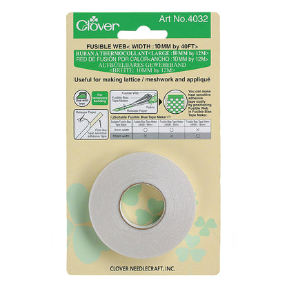 Clover Fusible Web Tape - 10mm/0.375" x 40ft