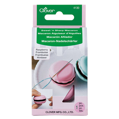 Clover Sweet 'n' Sharp Macaron - Needle Holder and Sharpener - Raspberry Folded