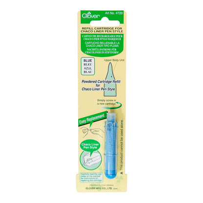 Clover Chaco Liner Pen Style Refill Cartridge - Blue