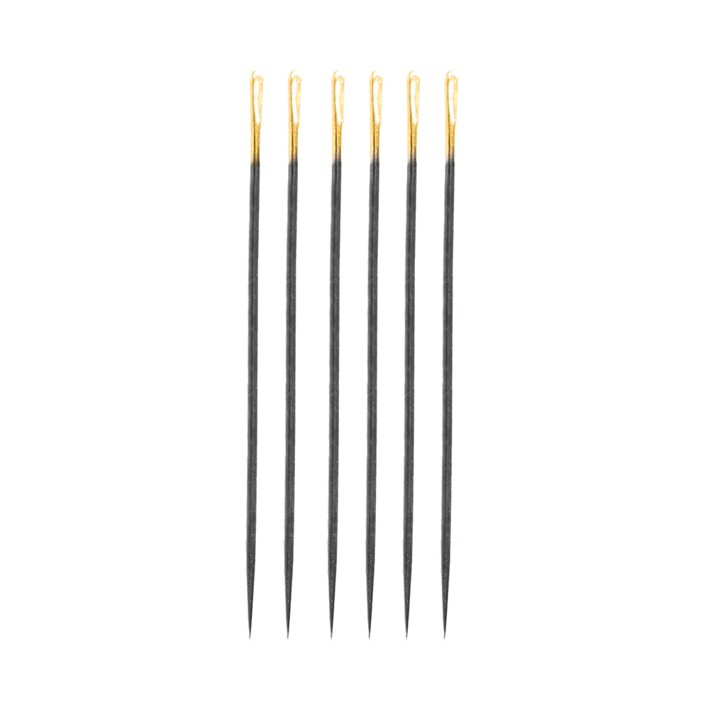 Clover Black Gold Quilting Between Needles - Size 12 - 6 ct