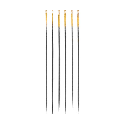 Clover Black Gold Applique/Sharp Needles - Size 10 - 6 ct Folded