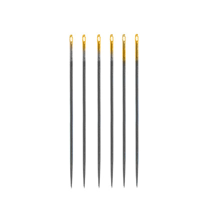 Clover Black Gold Quilting Needles - Size 12 - 6 ct